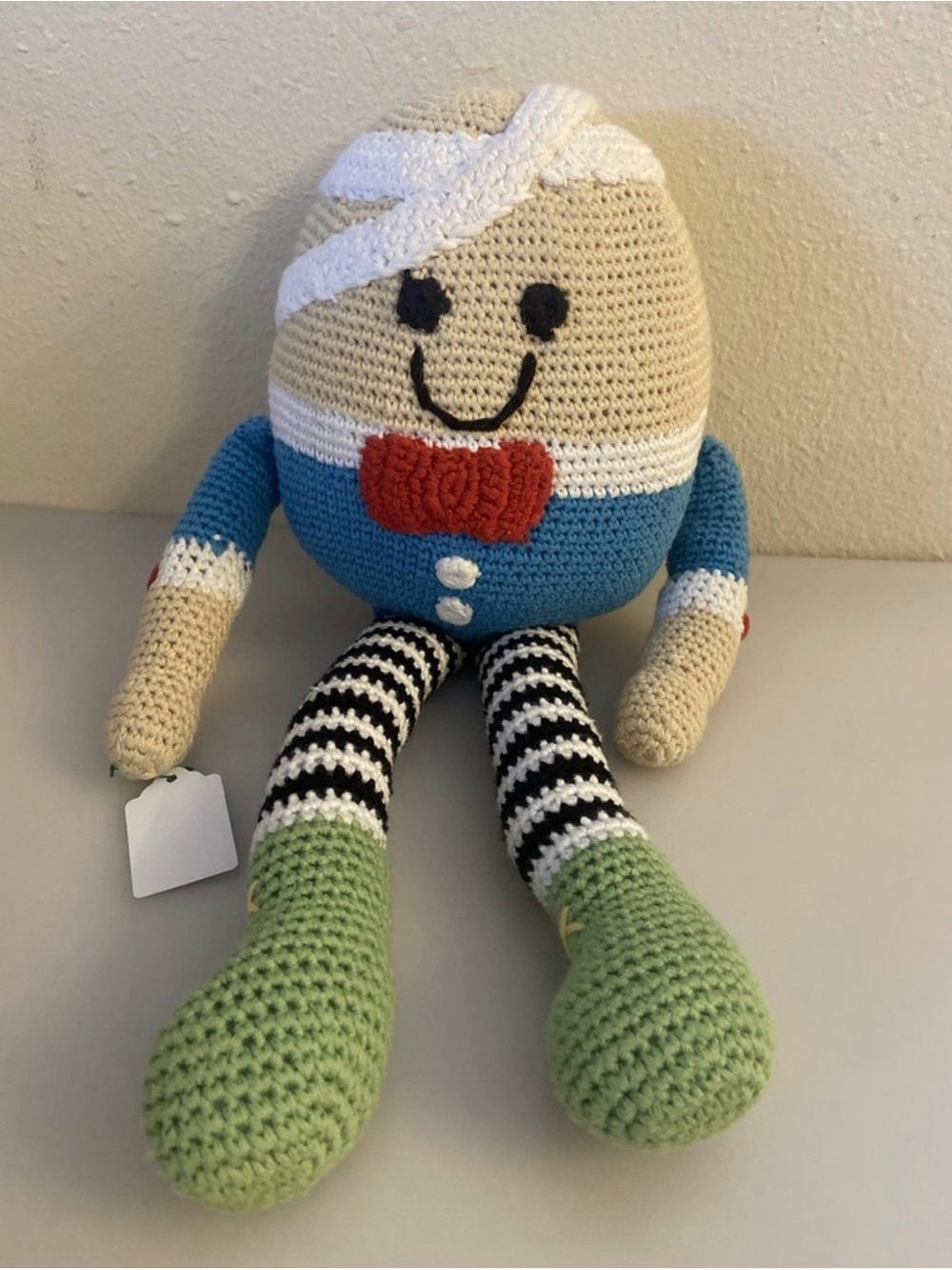 Pebble Humpty Dumpty Handmade Crocheted Doll Plush 14"